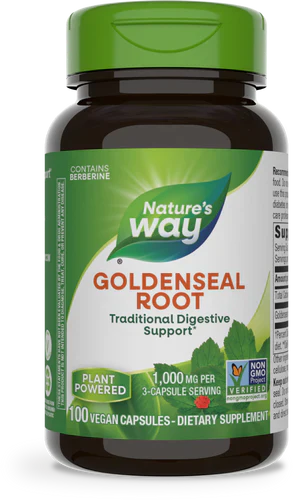 Goldenseal Root 1,000 mg 100 Vegetarian Capsules by Nature's Way