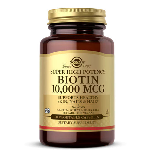 Super High Potency Biotin 10,000 MCG 60 Vegetable Capsules