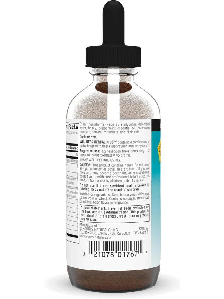 Wellness Herbal Kids™, 4 fl oz (118.28 ml) by Source Naturals