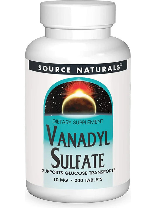 Vanadyl Sulfate 10mg-200 Tablets by Source Naturals