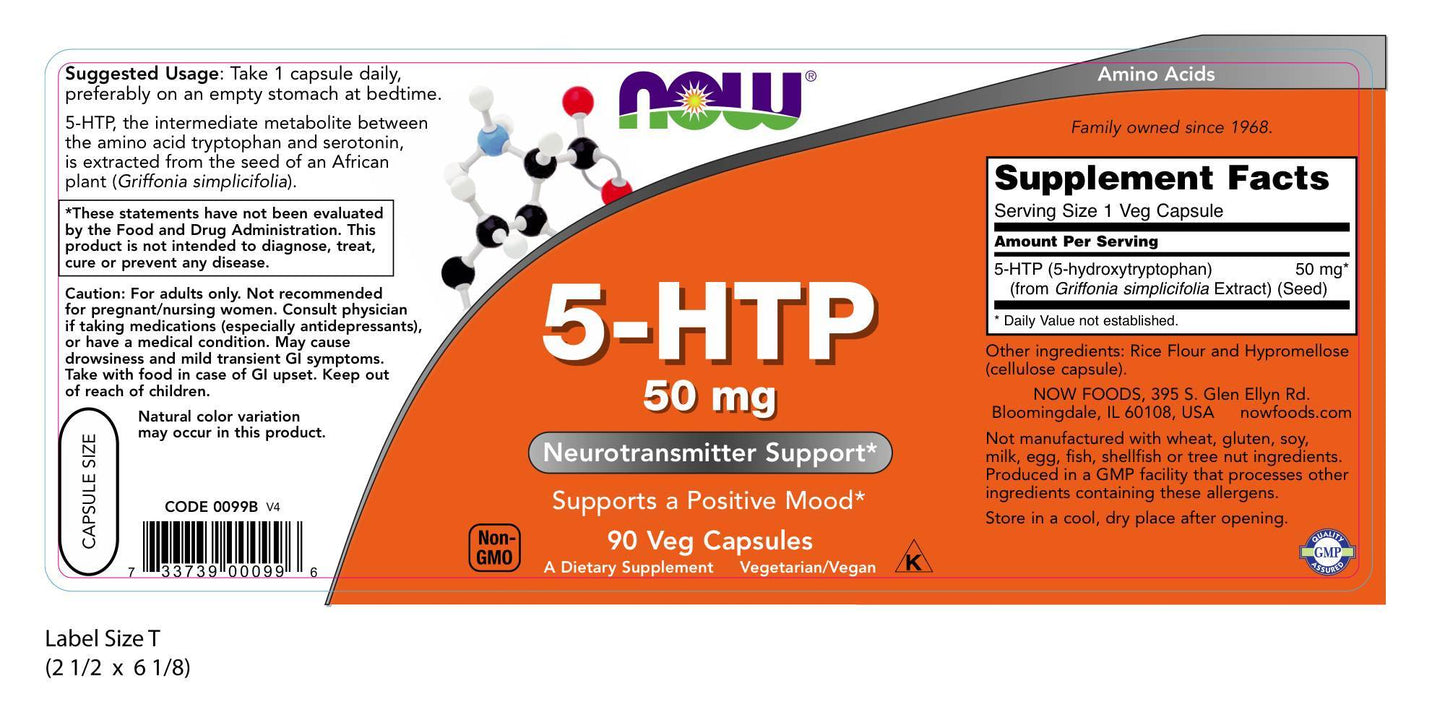 5-HTP 50 mg 90 Veg Capsules