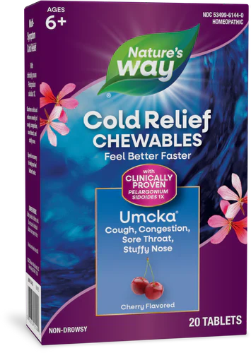 Umcka ColdCare Cherry Flavor 20 Chewable Tablets