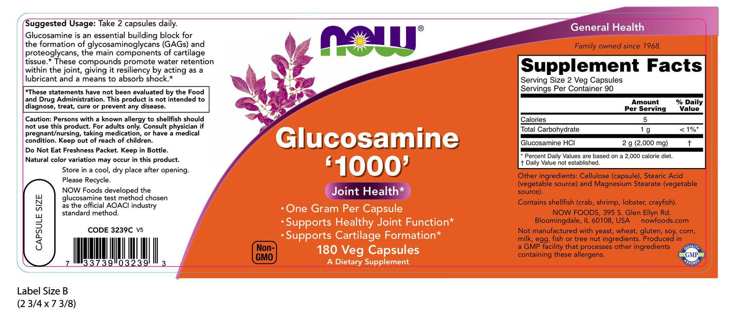 Glucosamine '1000' 180 Veg Capsules