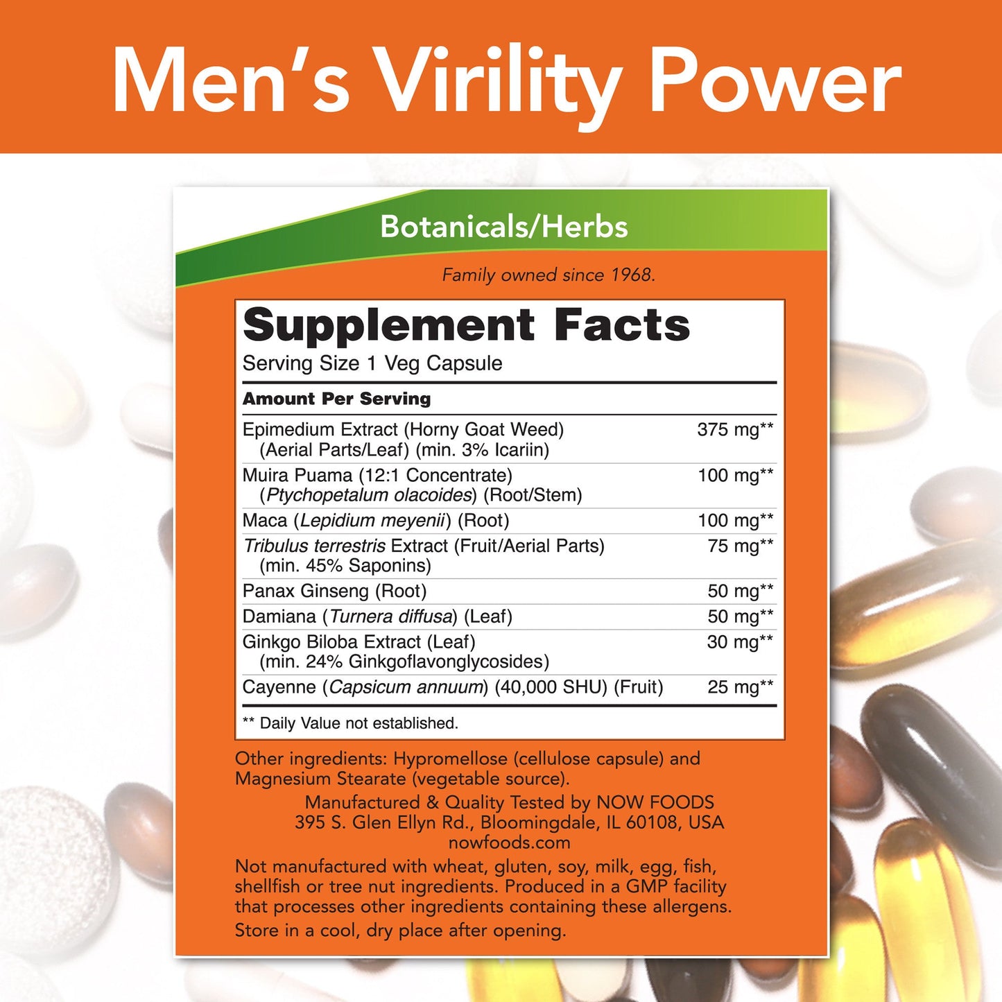 Men's Virility Power 120 Veg Capsules