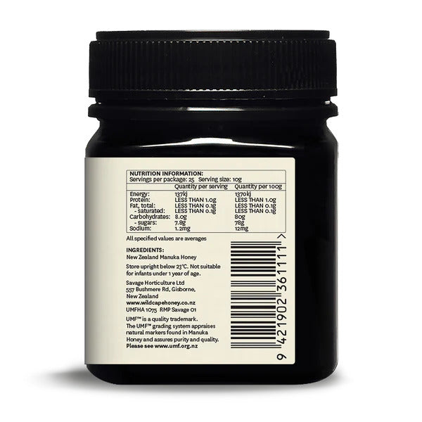 Manuka Honey UMF 20+ (MGO 829) 500 g (17.6 oz) by WildCape