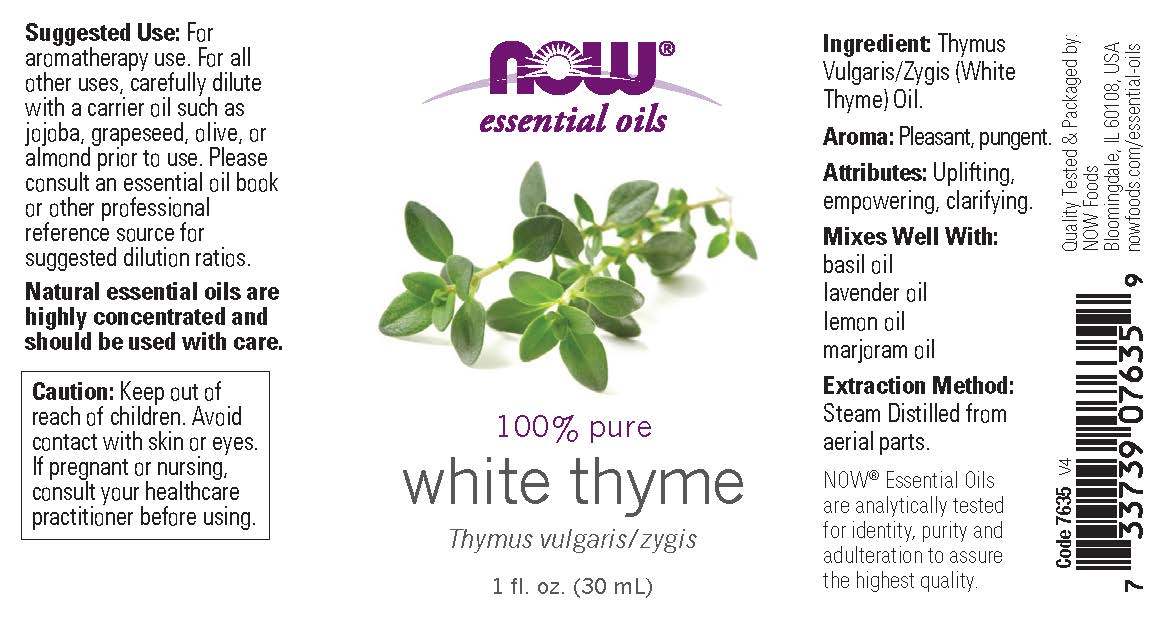 White Thyme Oil 1 fl oz (30 ml) | By Now essential oils- Best Price