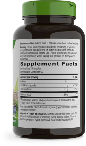 Valerian Root, 1,590 mg, 180 Vegan Capsules (530 mg per Capsule) by Nature's Way