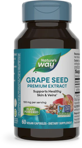 Grape Seed Standardized 60 Veg Capsules by Nature's Way
