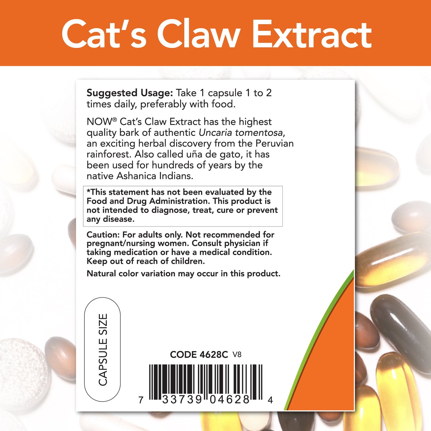 Cat's Claw Extract 120 Veg Capsules