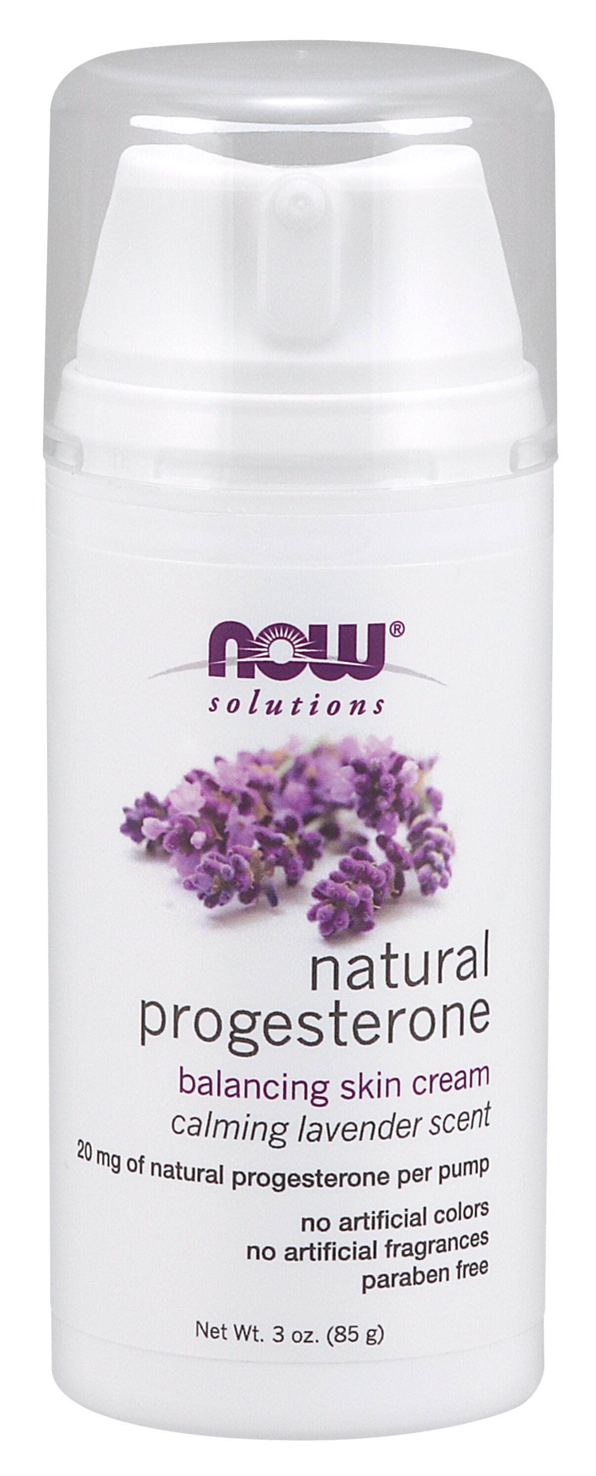 Natural Progesterone Liposomal Skin Cream Calming Lavender 3 oz (85 g) | By Now Foods - Best Price