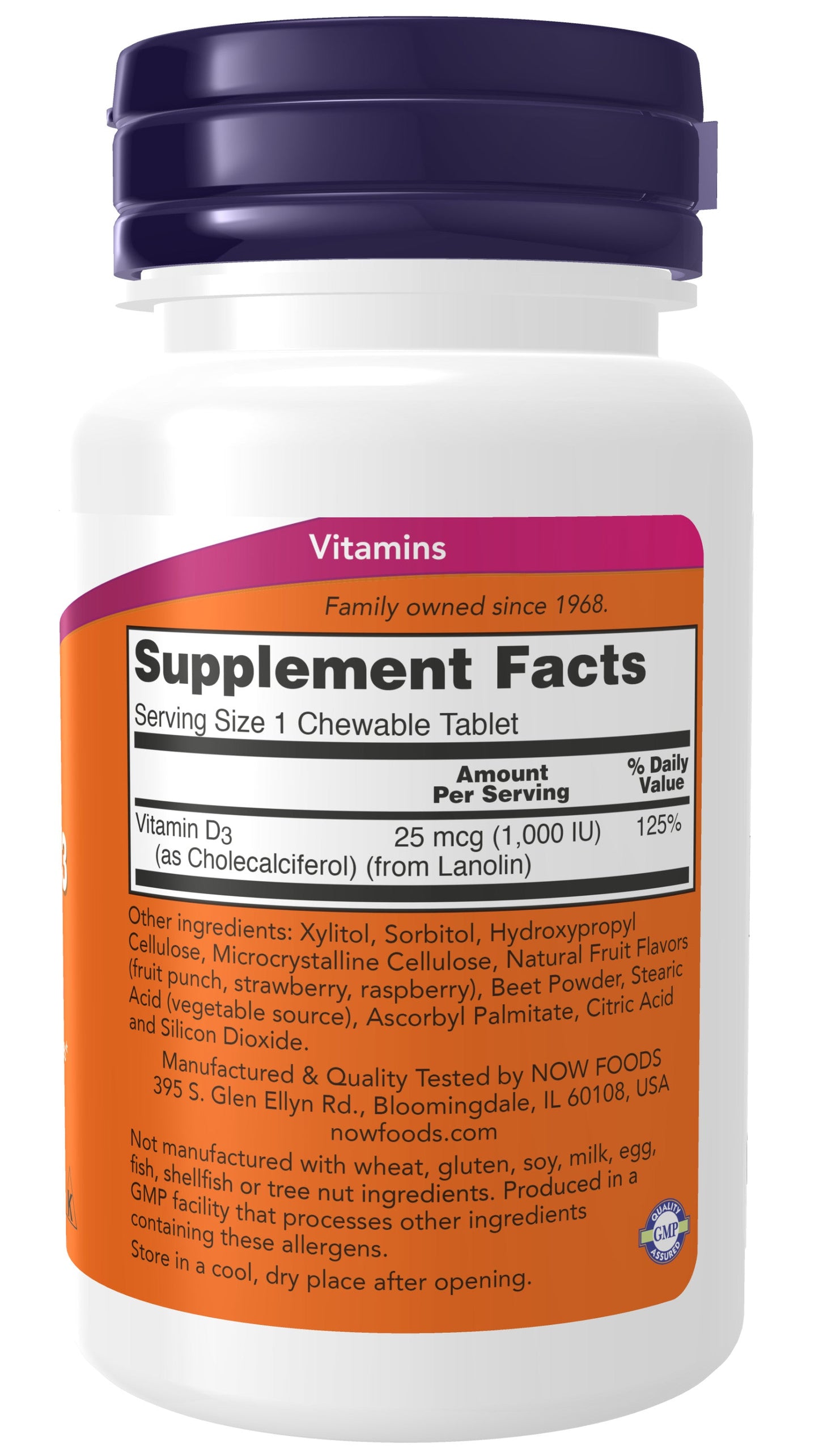 Chewable Vitamin D-3 1,000 IU 180 Chewables