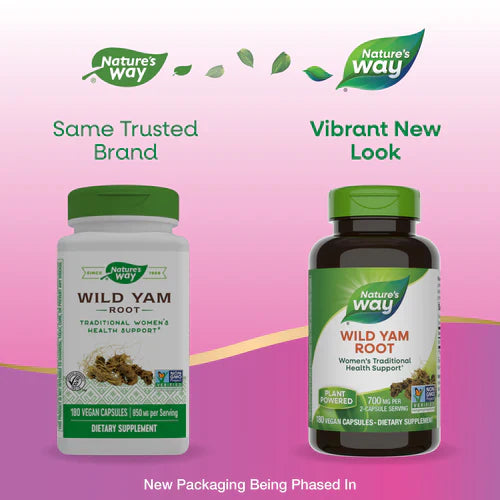 Wild Yam Root 350 mg 180 Vegetarian Capsules by Nature's Way