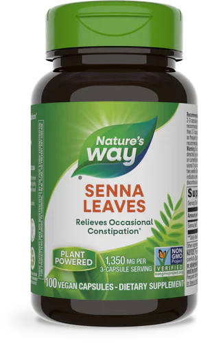 Senna Leaves 450 mg 100 Vegetarian Capsules by Nature' Way