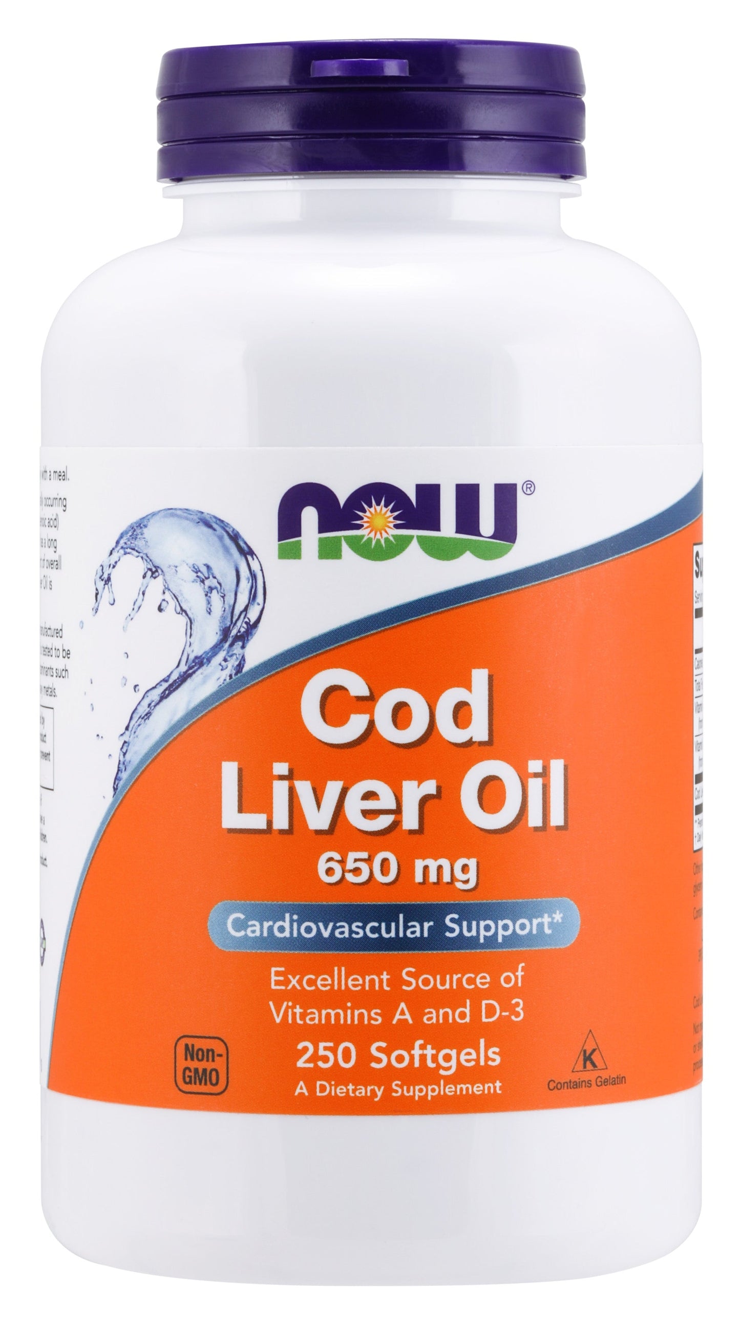 Cod Liver Oil 650 mg 250 Softgels