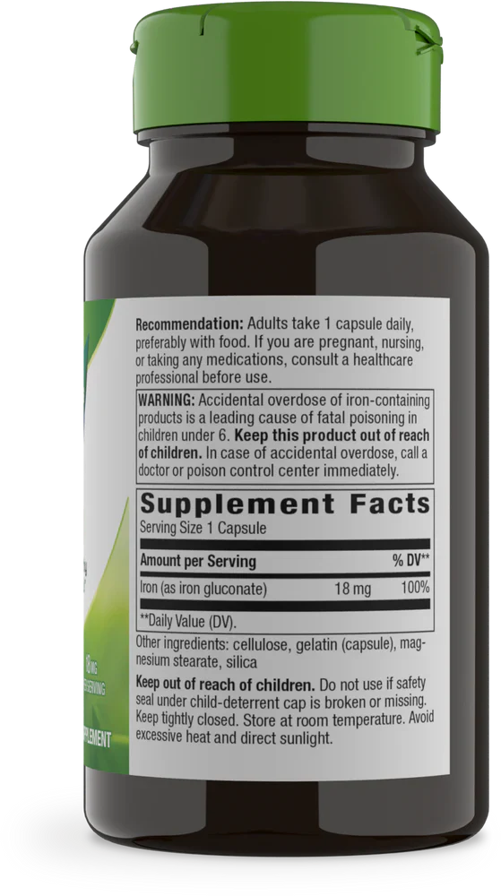 Iron 18 mg 100 Capsules by Nature's Way
