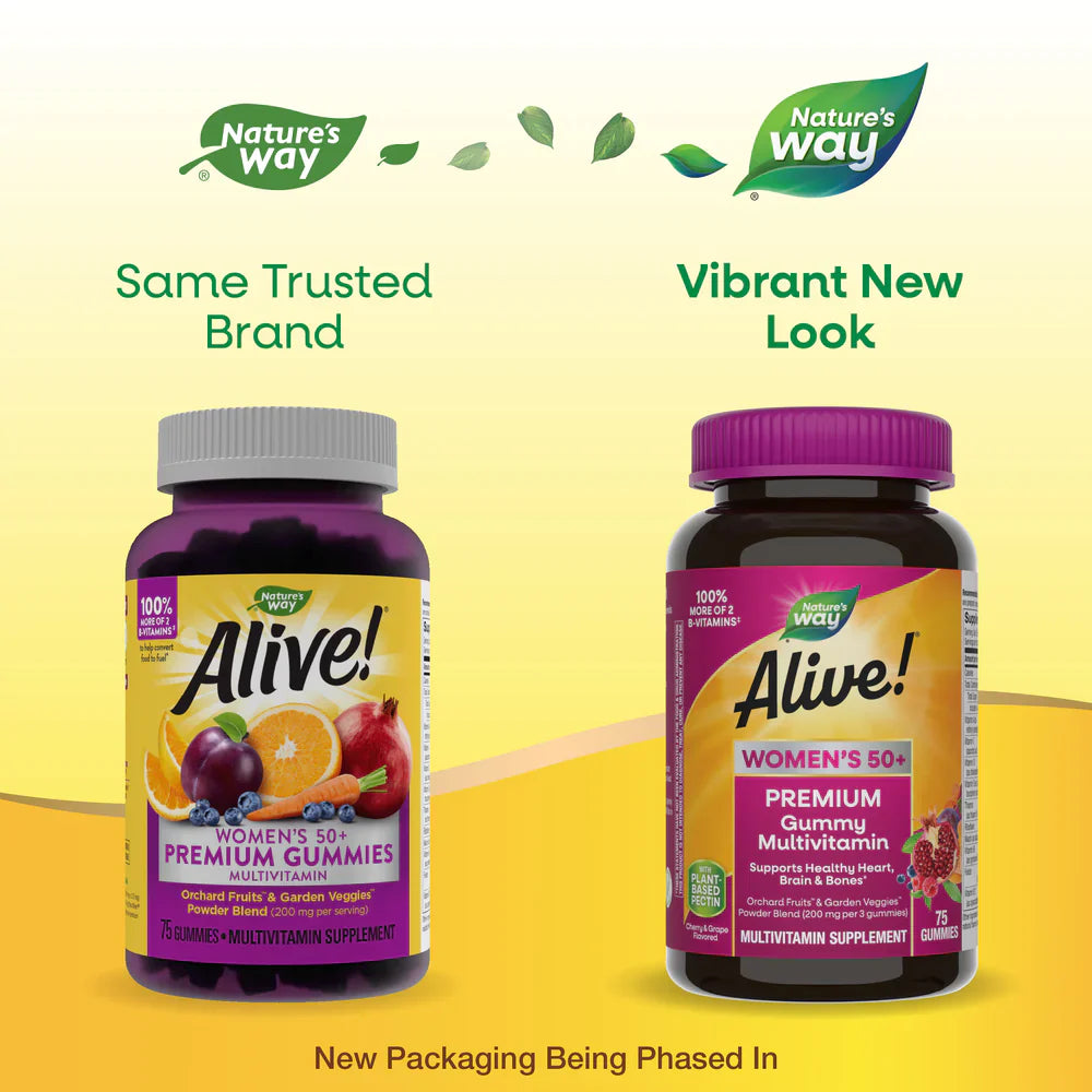 Alive! Women's 50+ Gummy Vitamins 75 Gummies