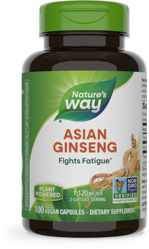 Asian Ginseng, 560 mg, 100 Vegan Capsules by Nature's Way